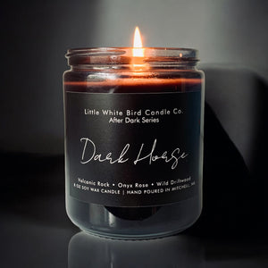 8oz Dark Horse Candle • Volcanic Rock • Onyx Rose • Wild Driftwood