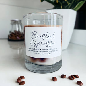 10oz Roasted Espresso Colour Melt Candle • Coffee Beans • Vanilla • Hazelnut