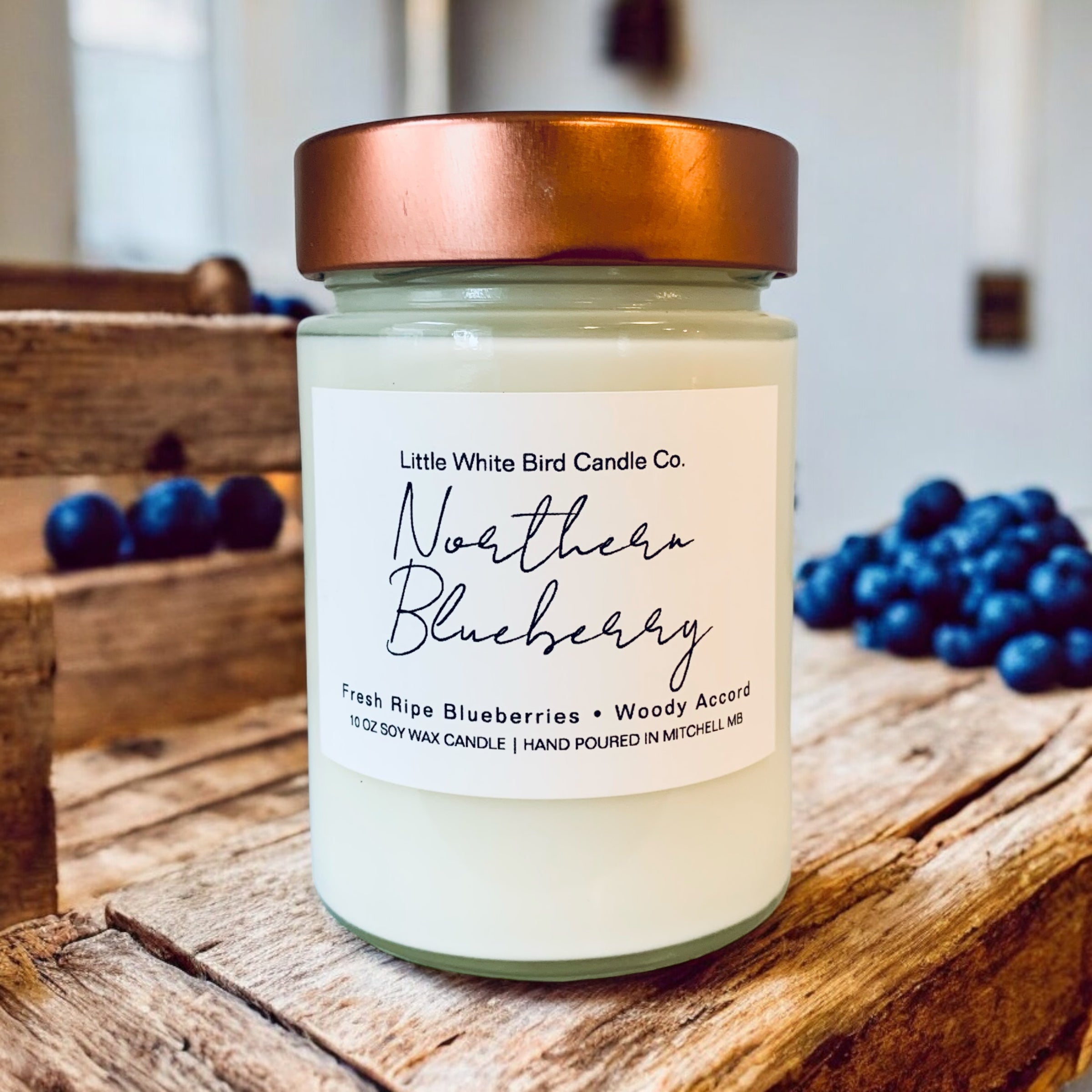 10oz Northern Blueberry Candle • Fresh Ripe Blueberries • Woody Accord