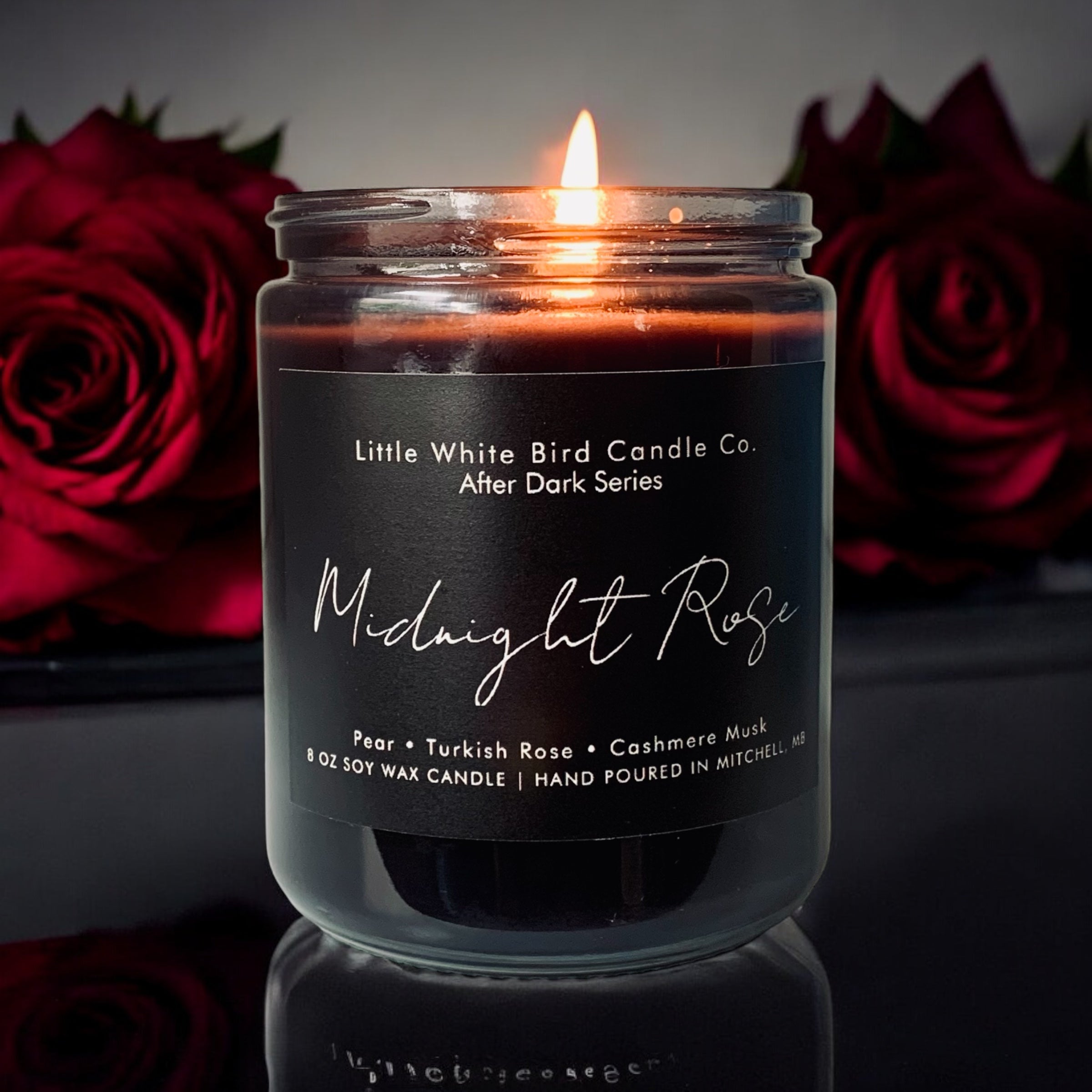 8oz Midnight Rose Candle • Pear • Turkish Rose • Cashmere Musk