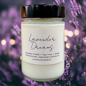 10oz Lavender Dreams Candle • Lavender Fields • Tea Tree • Cedar