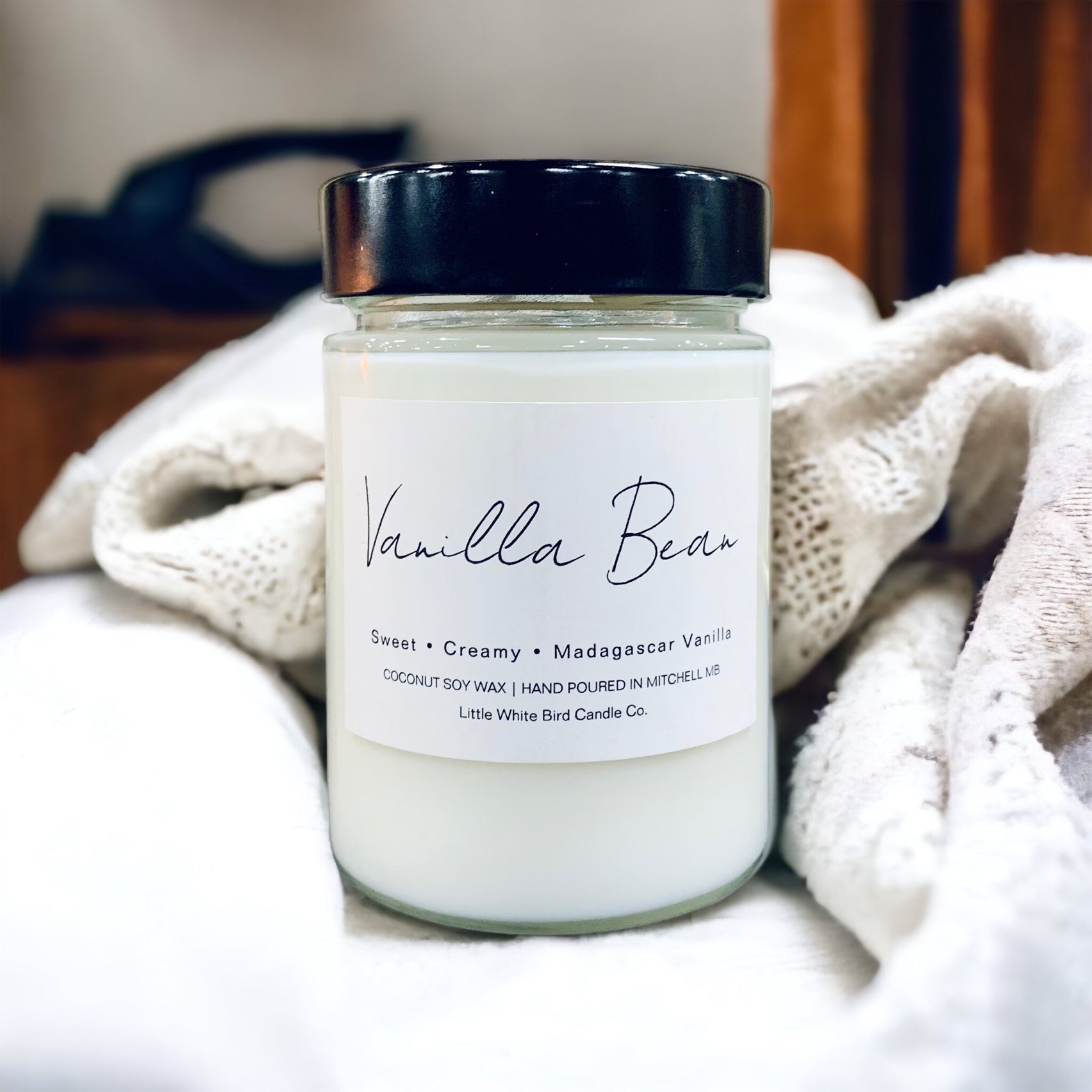 10oz Vanilla Bean Candle • Sweet • Creamy • Madagascar Vanilla