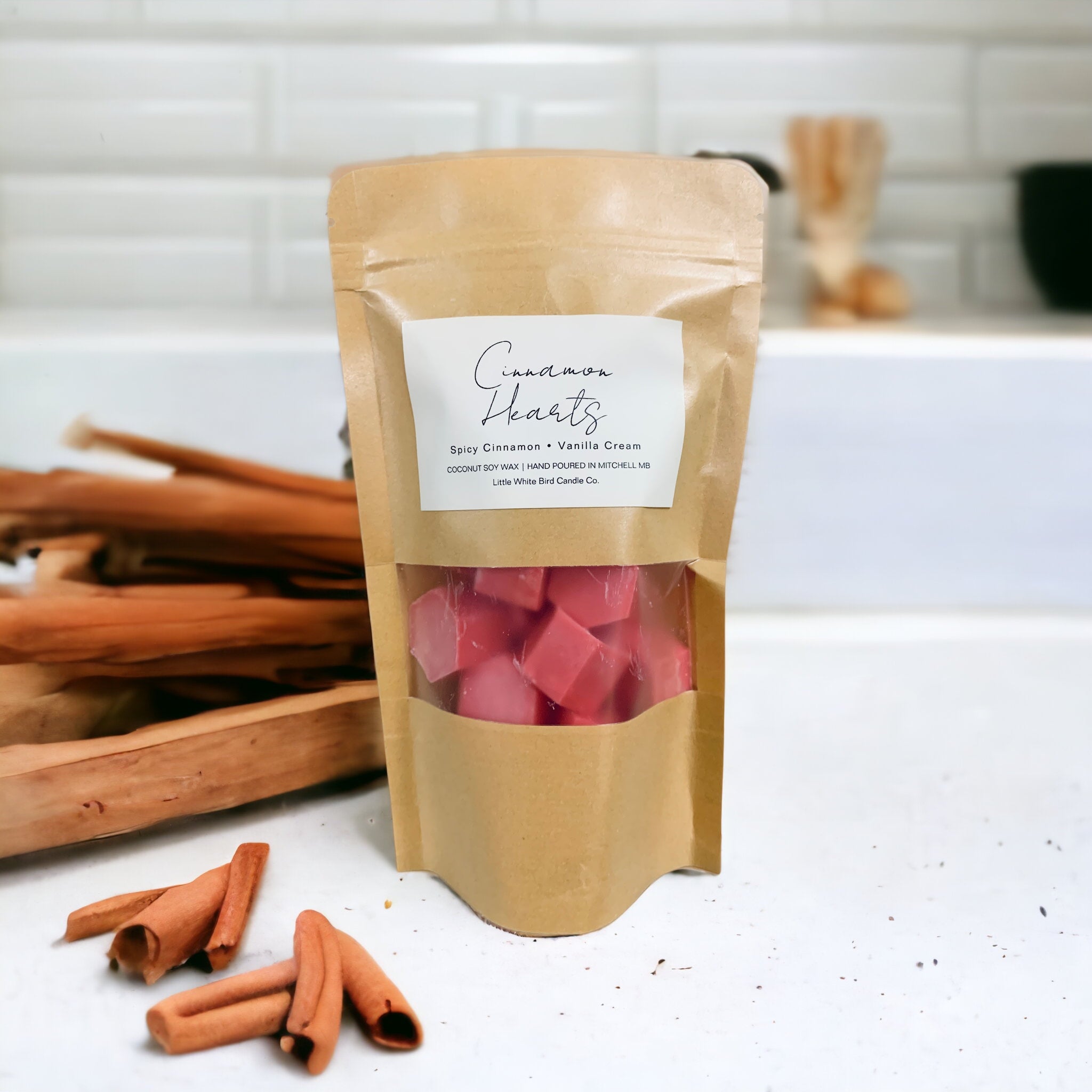 Cinnamon Hearts Soy Wax Melts • Spicy Cinnamon • Warm Vanilla