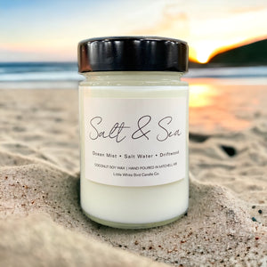 10oz Salt & Sea Candle • Ocean Mist • Salt Water • Driftwood