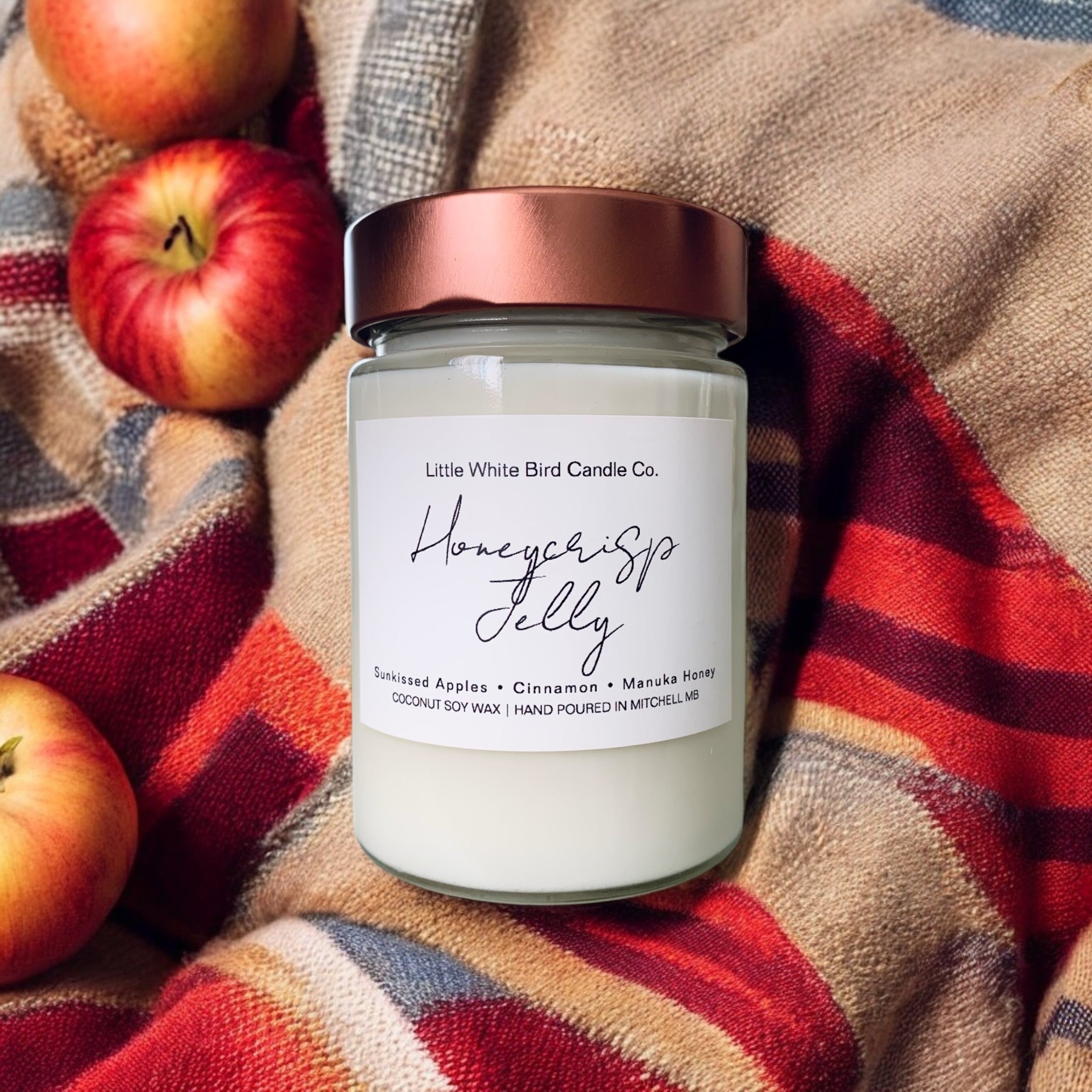 10oz HoneyCrisp Jelly Candle • Sunkissed Apples • Cinnamon • Manuka Honey