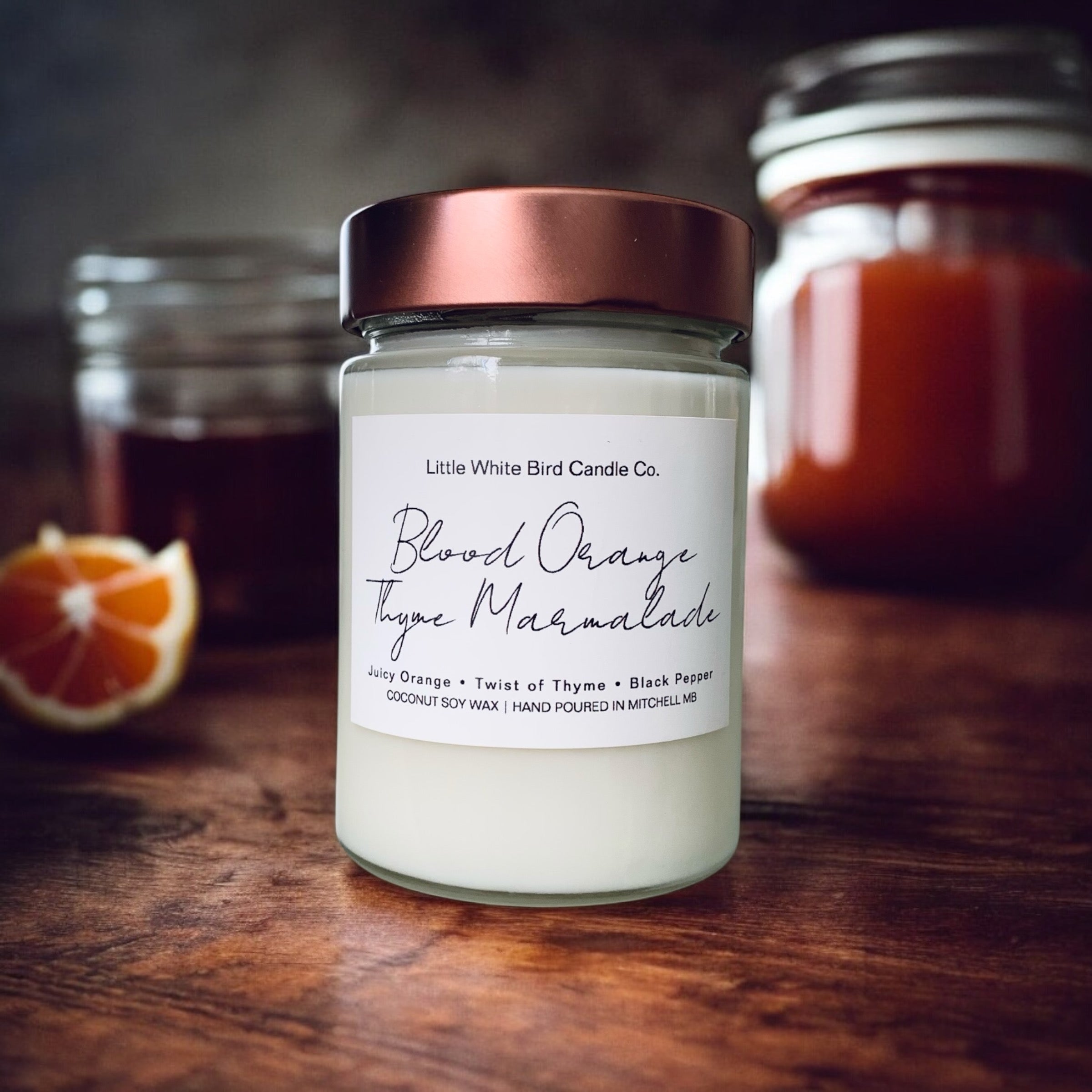 10oz Blood Orange Thyme Marmalade Candle • Juicy Orange • Twist Of Thyme • Black Pepper