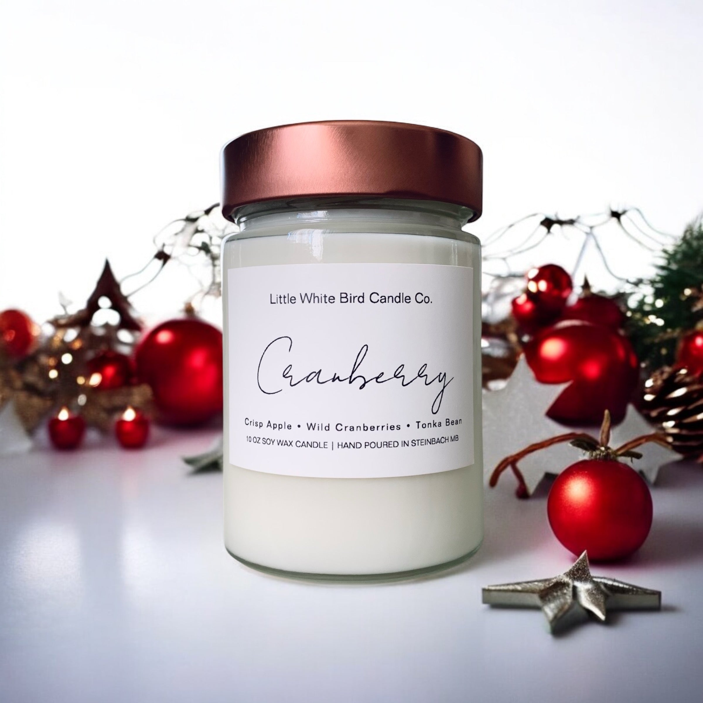 Cranberry Holiday Candle • Crisp Apple • Wild Cranberries • Tonka Bean