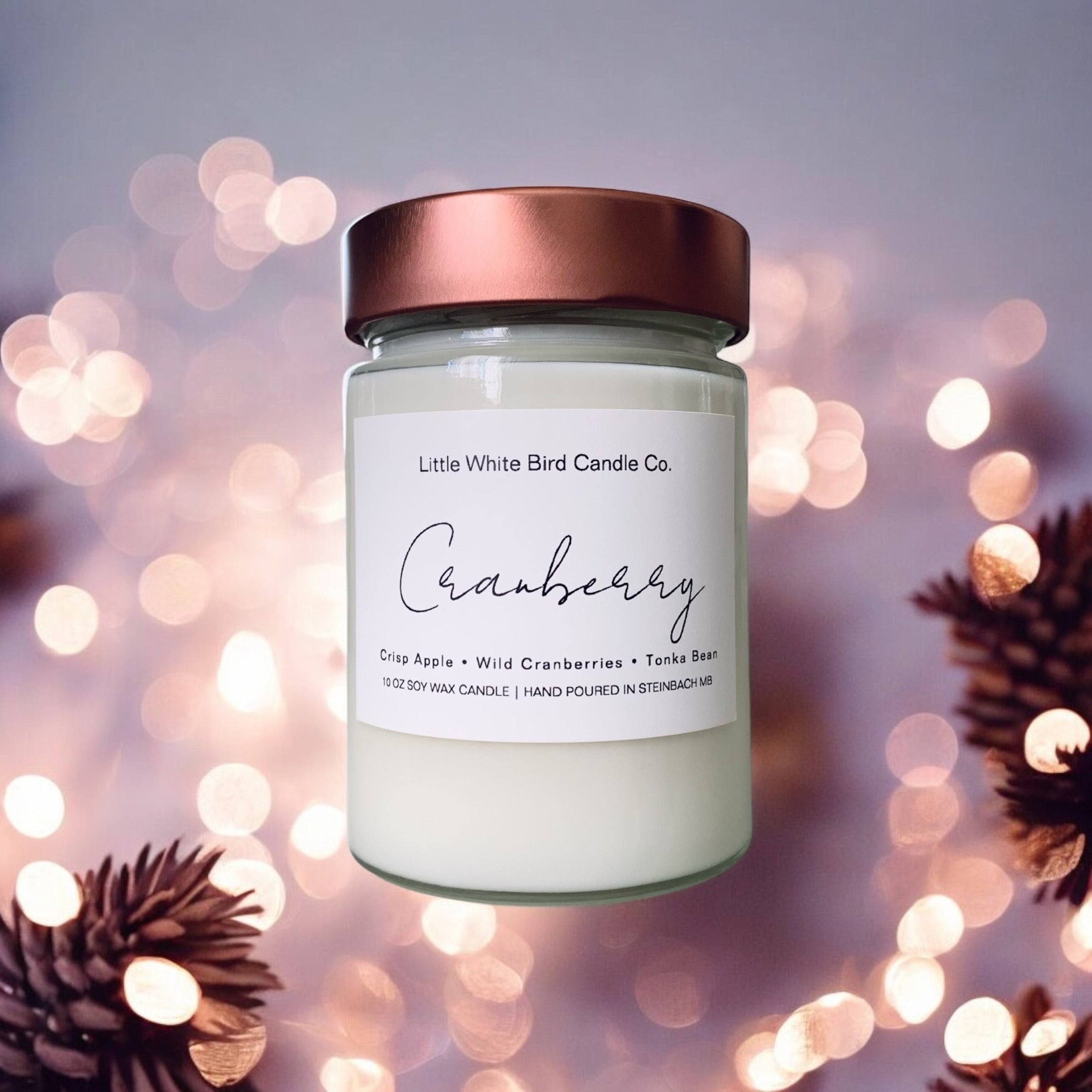 Cranberry Holiday Candle • Crisp Apple • Wild Cranberries • Tonka Bean