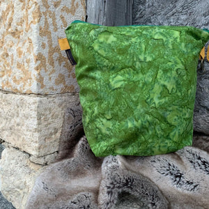 “Aura” 100% Cotton Batik Project Bag • Boreal Forest Series