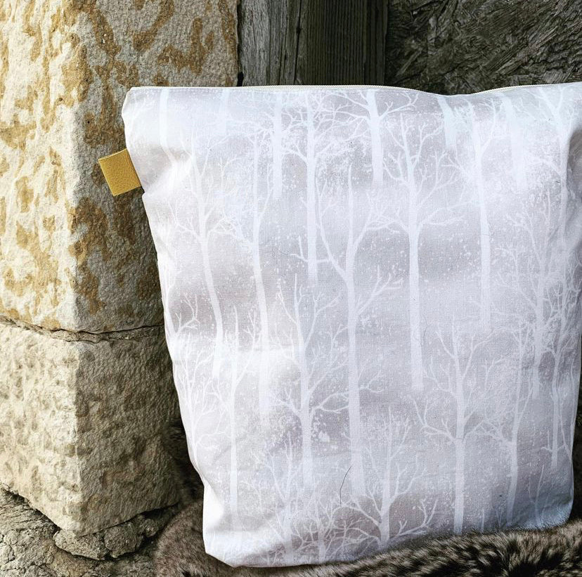 “Forest Love” 100% Cotton Batik Project Bag • Boreal Forest Series